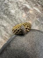 18k Gouden Fope Ring met Briljanten - 15% Korting!, Sieraden, Tassen en Uiterlijk, Nieuw, Ophalen of Verzenden, 17 tot 18, Met edelsteen