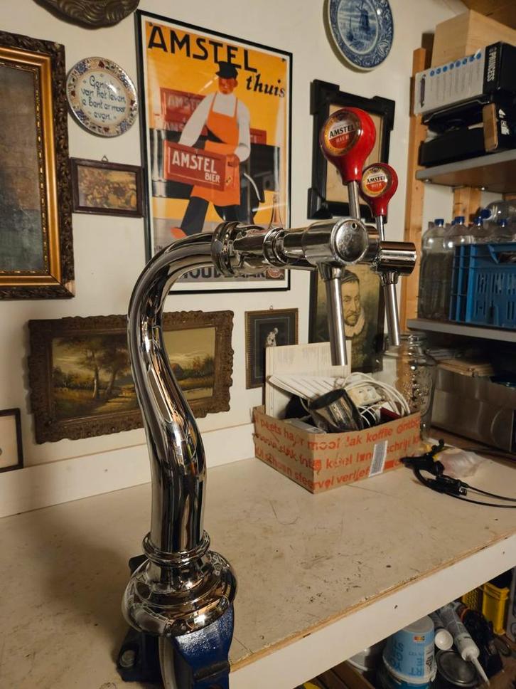 Amstel Ossenhoorn dubbele kraans tapzuil, Witgoed en Apparatuur, Thuistaps, Gebruikt, Overige merken, Ophalen of Verzenden