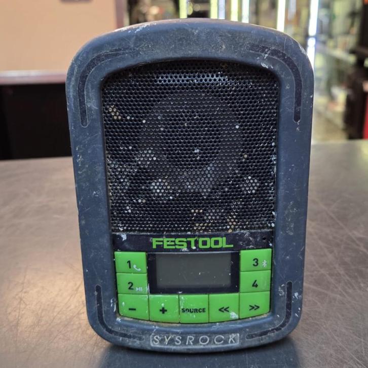 Festool SYSROCK BR10 Bouwradio met bluetooth en accu 5,2 Ah, Audio, Tv en Foto, Radio's, Zo goed als nieuw