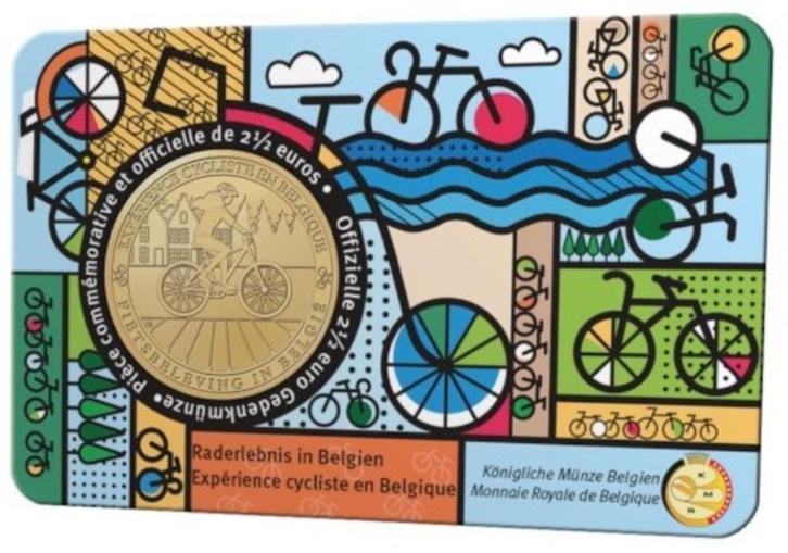 2,50 Euro Belgie 2023 - Fietsbeleving - BU Coincard - Frans, Postzegels en Munten, Munten | Europa | Euromunten, Losse munt, Overige waardes