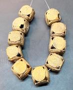 Messing Dobbelsteen Kralen, Ophalen of Verzenden, Nieuw, Kraal