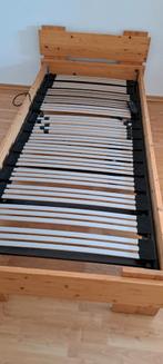 Compleet bed, incl nieuwe (2024) matras + elektr lattenbodem, Huis en Inrichting, Slaapkamer | Bedden, Ophalen, Verstelbaar, 90 cm