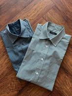 Twee overhemden lange mouw maat L, Kleding | Heren, Overhemden, Ophalen, Gedragen, Blauw, Halswijdte 41/42 (L)