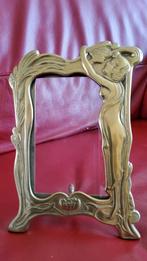 Groot Art Nouveau Messing fotolijst met standaard., Antiek en Kunst, Ophalen of Verzenden
