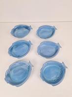 Vintage set 6 keramische vis borden Aimé de Grimaud France