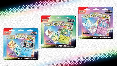 Prismatic evolution tech sticker collection 3 stuks!, Hobby en Vrije tijd, Verzamelkaartspellen | Pokémon, Zo goed als nieuw, Losse kaart