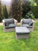 Mooi buitenstoelen + hocker, Tuin en Terras, Ophalen of Verzenden, Zo goed als nieuw, Kunststof