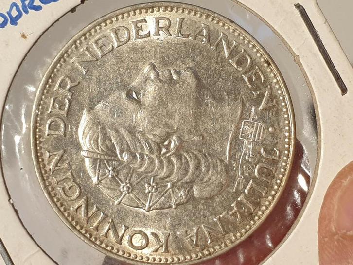 Fl 2.5 1960, klop 25 jaar Zeelandbrug nr.1, zilver (2), Postzegels en Munten, Munten | Nederland, Zilver, Ophalen of Verzenden