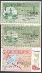 Suriname 3 Biljetten van 1960/1985, Verzenden, Zuid-Amerika, Setje