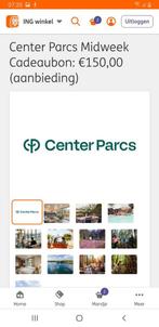 Center Parcs kortingbon t.w.v. €150,-, Bungalowpark, Kortingsbon, Drie personen of meer