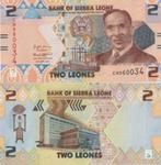 SIERRA LEONE 2022 2 leones #35 UNC, Postzegels en Munten, Bankbiljetten | Afrika, Overige landen, Verzenden