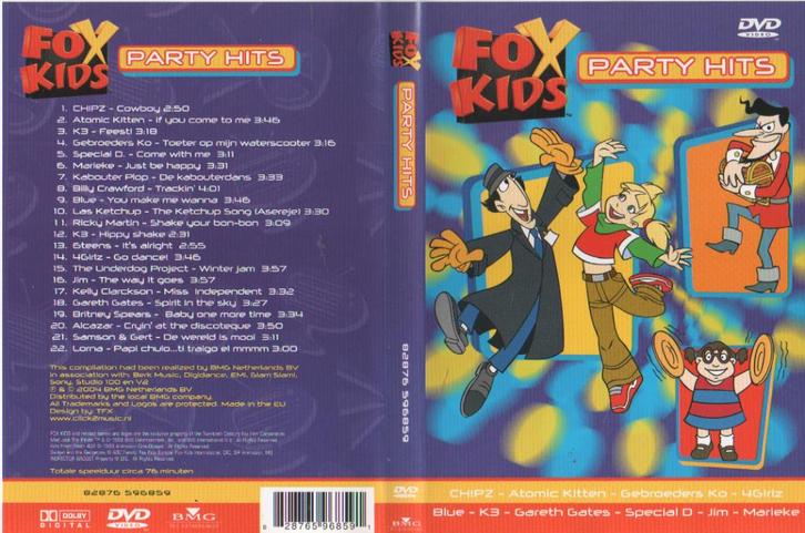DVD Muziek: Fox Kids Party Hits, Cd's en Dvd's, Dvd's | Muziek en Concerten, Zo goed als nieuw, Muziek en Concerten, Alle leeftijden
