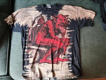 Vintage tie dye jaren 90 shirt Duivel beschikbaar voor biedingen