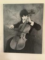 Wednesday op doek geschilderd. 100 cm bij 80 cm, Muziek en Instrumenten, Strijkinstrumenten | Cello's, Ophalen of Verzenden, Zo goed als nieuw