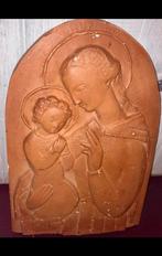 Maria met haar zoon , groot stenen wandbord, Antiek en Kunst, Ophalen of Verzenden