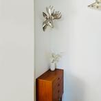 Deens Design XXL metalen HERT wanddecoratie aluminium retro, Huis en Inrichting, Ophalen of Verzenden, Gebruikt