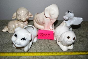 OPRUIMING: 5 Mooie dieren beeldjes uit de jaren 1970 NR 7817 beschikbaar voor biedingen