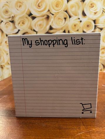 Leuk Decoratief Bord - Shopping List beschikbaar voor biedingen