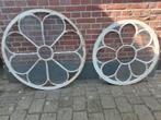 Twee zeer mooie ronde gietijzeren stalramen rond 80 en 94 cm, Ophalen, Gebruikt, Minder dan 80 cm