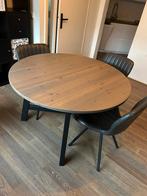 Tafel rond hout, Huis en Inrichting, Tafels | Eettafels, Ophalen, Gebruikt, 100 tot 150 cm, Rond