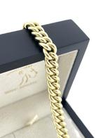 14 Karaat Massief Gouden Gourmet Schakel Armband - 18 cm / 7, Sieraden, Tassen en Uiterlijk, Armbanden, -, Ophalen of Verzenden