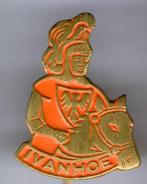 Ivanhoe oranje op koper TV/strip speldjes ( R_173 ), Verzamelen, Speldjes, Pins en Buttons, Verzenden, Nieuw, Figuurtje, Speldje of Pin