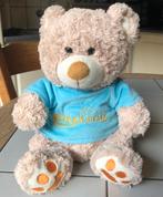 Efteling teddybeer met blauw shirt met logo 34 cm groot, Verzamelen, Efteling, Ophalen, Zo goed als nieuw, Overige typen