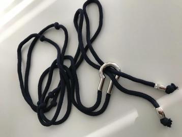 NIEUW Claudia Strater bindkoord riem l-xl-xxl blauw zilver beschikbaar voor biedingen