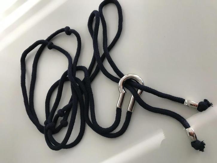 NIEUW Claudia Strater bindkoord riem l-xl-xxl blauw zilver, Kleding | Dames, Riemen en Ceinturen, Nieuw, Tailleriem, 100 cm of meer