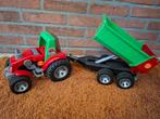 Bruder speelgoedtractor met kar, Ophalen of Verzenden, Gebruikt