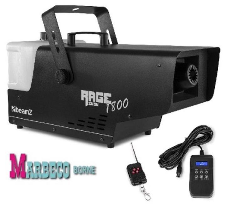 Sneeuwmachine, Snow machine, 1800watt, Afstandsbed, Rage1800, Muziek en Instrumenten, Licht en Laser, Nieuw, Overige typen, Ophalen of Verzenden