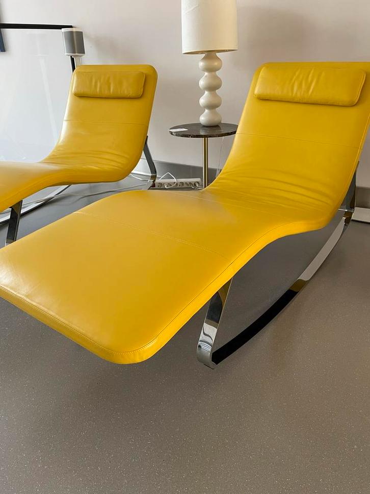 B&B Italia Landscape Chaise Lounge -leer, Huis en Inrichting, Fauteuils, Zo goed als nieuw, Leer, 50 tot 75 cm, 125 tot 150 cm