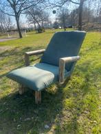 Moderne Chill/lig stoel met natuurlijke materialen, Huis en Inrichting, Moderne stoel, gerestaureerd, Hout, 100 tot 125 cm, Ophalen of Verzenden
