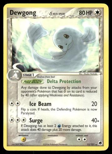 Dewgong δ 15/101 - Dragon Frontiers beschikbaar voor biedingen