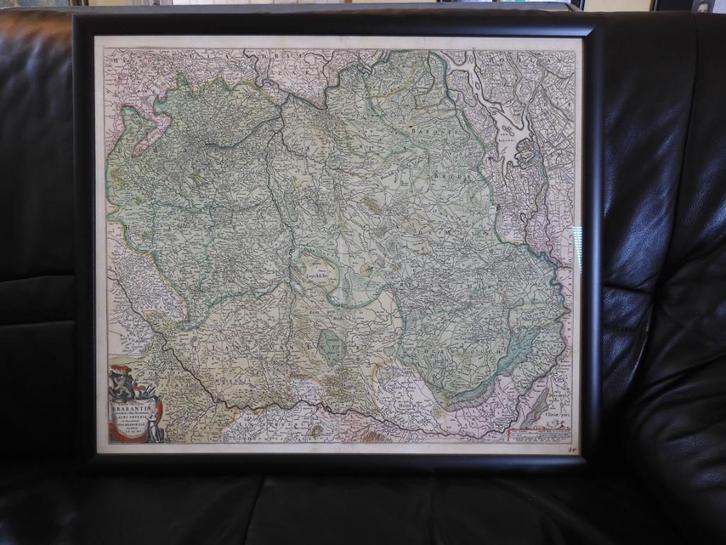 nette ingelijste kaart van Brabant Frederik de Wit 1688/1689, Boeken, Atlassen en Landkaarten, Gelezen, Landkaart, Nederland, Voor 1800