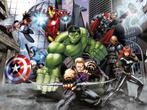 Marvel Avengers vlies fotobehang, 360 x 270cm Iron man, Hulk, Verzenden, Nieuw, Wanddecoratie