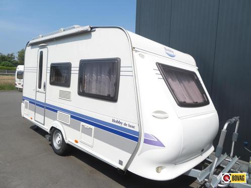 Hobby De Luxe 400 + mover, Caravans en Kamperen, Caravans, tot en met 4, 750 - 1000 kg, Treinzit, Hobby, Dwarsbed, Overige typen