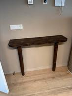 Walnoot wandtafel organisch japandi, Huis en Inrichting, Tafels | Sidetables, Ophalen, Japandi, 100 tot 150 cm, Zo goed als nieuw