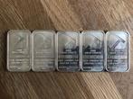 Pan American Silver Corp. 1 oz zilverbaren / 5 stuks, Ophalen of Verzenden, Zilver