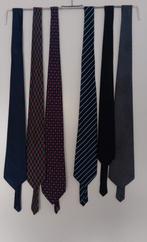 6 klassieke stropdassen zijde 4x blauw+ 2x zwart, Gedragen, Met patroon, Ophalen of Verzenden, Zwart