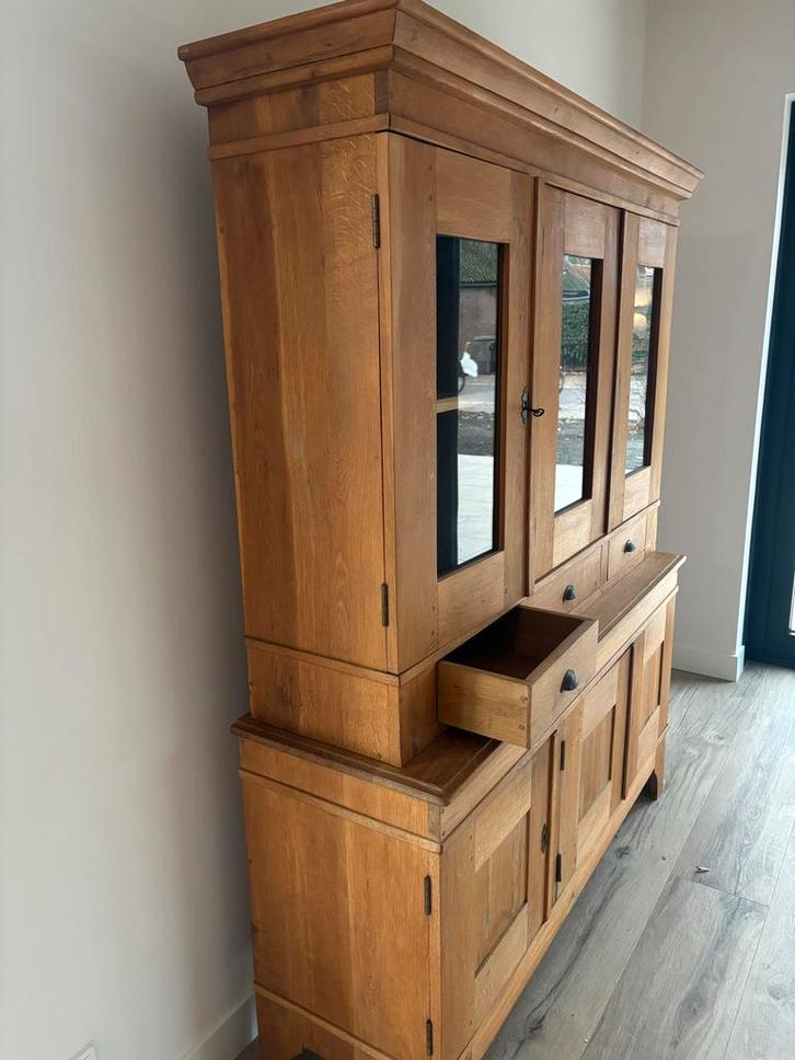 Eikenhouten Buffetkast - Meubelmaker Enschede 2004, Huis en Inrichting, Kasten | Buffetkasten, Gebruikt, 150 tot 200 cm, 150 tot 200 cm