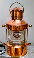 Koperen Ankerlicht Lamp Scheepslamp Schemerlamp Tafellamp, Ophalen of Verzenden, Zo goed als nieuw, Motorboot of Zeilboot, Gebruiksvoorwerp