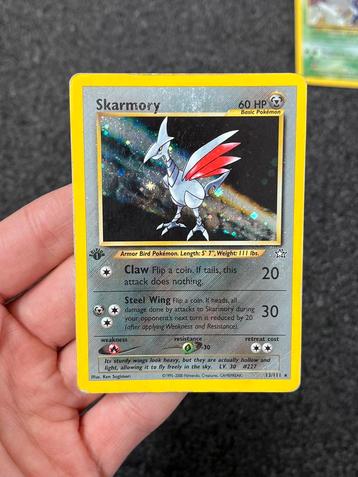 Pokémon 1st edition Skarmory Holo #13 Neo Destiny Played beschikbaar voor biedingen