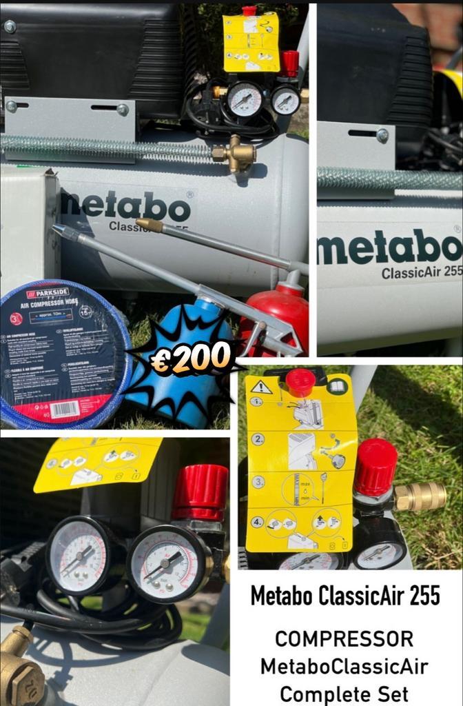 Metabo ClassicAir 255 94db Compressor, Doe-het-zelf en Verbouw, Compressors, Zo goed als nieuw, 6 tot 10 bar, 100 liter of meer