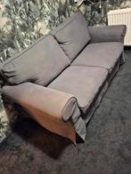 Grijze stoffen bank - comfortabel en stijlvol, Huis en Inrichting, Gebruikt, Driepersoons, 75 tot 100 cm, Ophalen of Verzenden