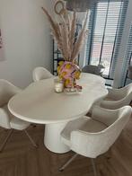 Wit/Beige Betonlook Cire Eettafel 180cm, Huis en Inrichting, Tafels | Eettafels, Ophalen, Overige materialen, 100 tot 150 cm, Zo goed als nieuw