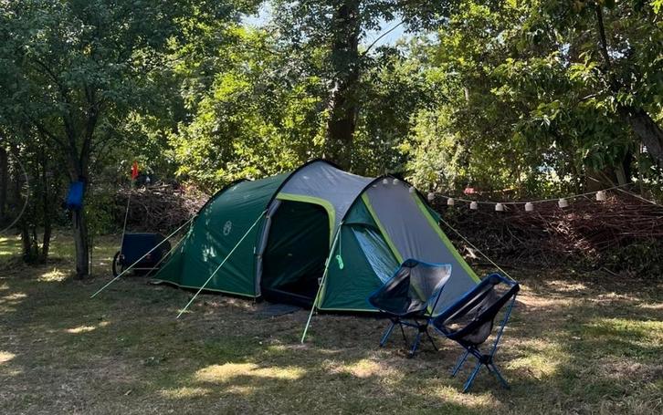 Ruime 3-persoonstent – Donker slaapgedeelte & waterdicht, Caravans en Kamperen, Tenten, tot en met 3, Zo goed als nieuw, Ophalen of Verzenden