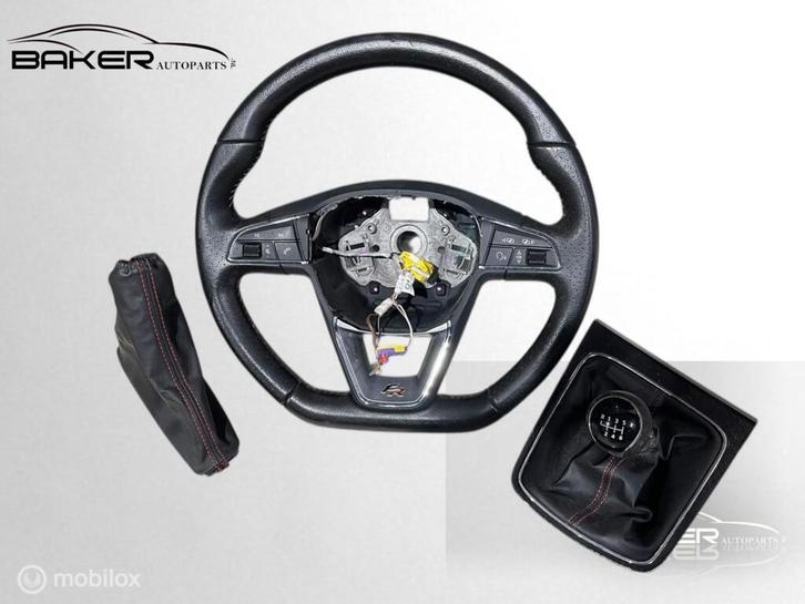 Seat Leon 5F ACT FR ('13->) FR Stuur + Pook + Handremhoes, Auto-onderdelen, Besturing, Seat, Gebruikt, Ophalen of Verzenden