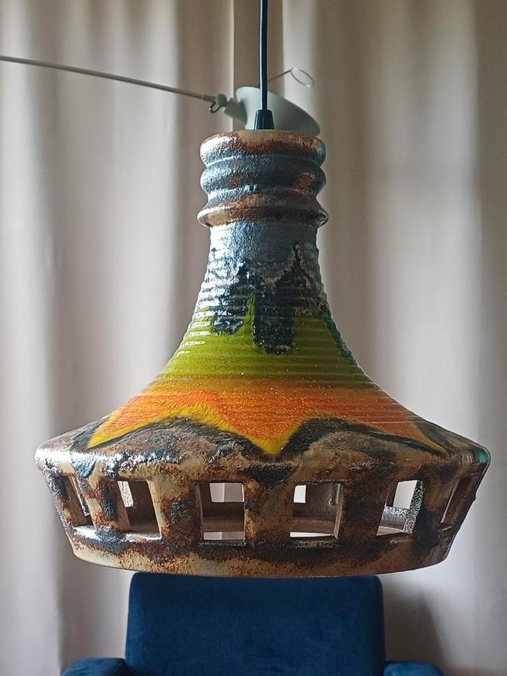 Vintage Lava Hanglamp West Germany 70s, Huis en Inrichting, Lampen | Hanglampen, Ophalen of Verzenden