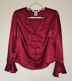 Blouse wijnrood satijn (maat 40) als nieuw, Verzenden, Zo goed als nieuw, Maat 38/40 (M), Rood
